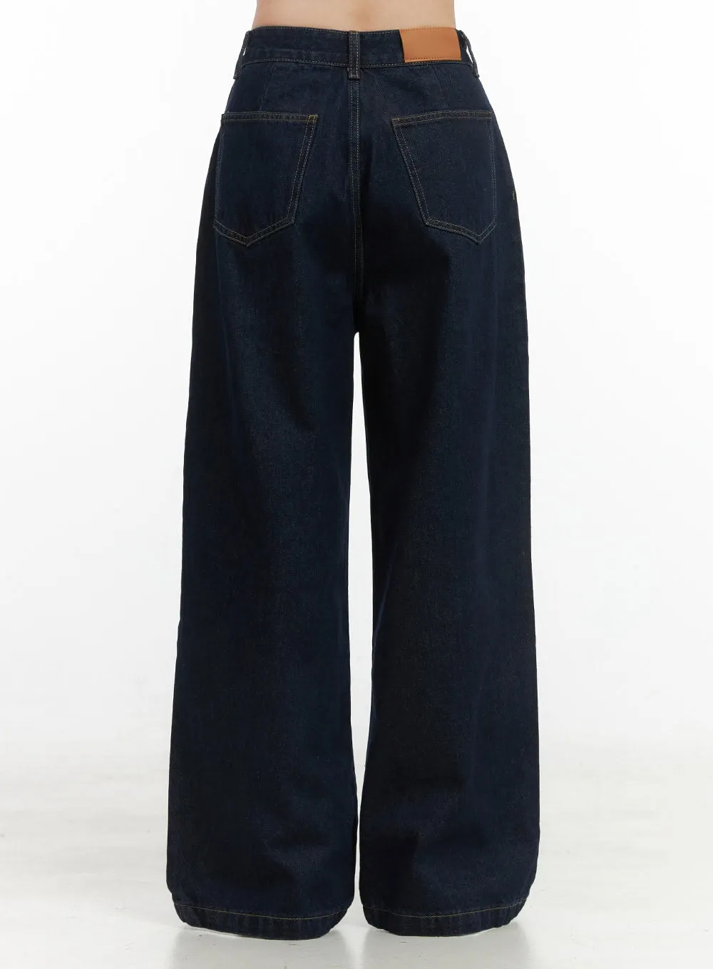Aspen Pintuck Wide Denim Jeans OO416 sold by Lewkin product image thumbnail 5