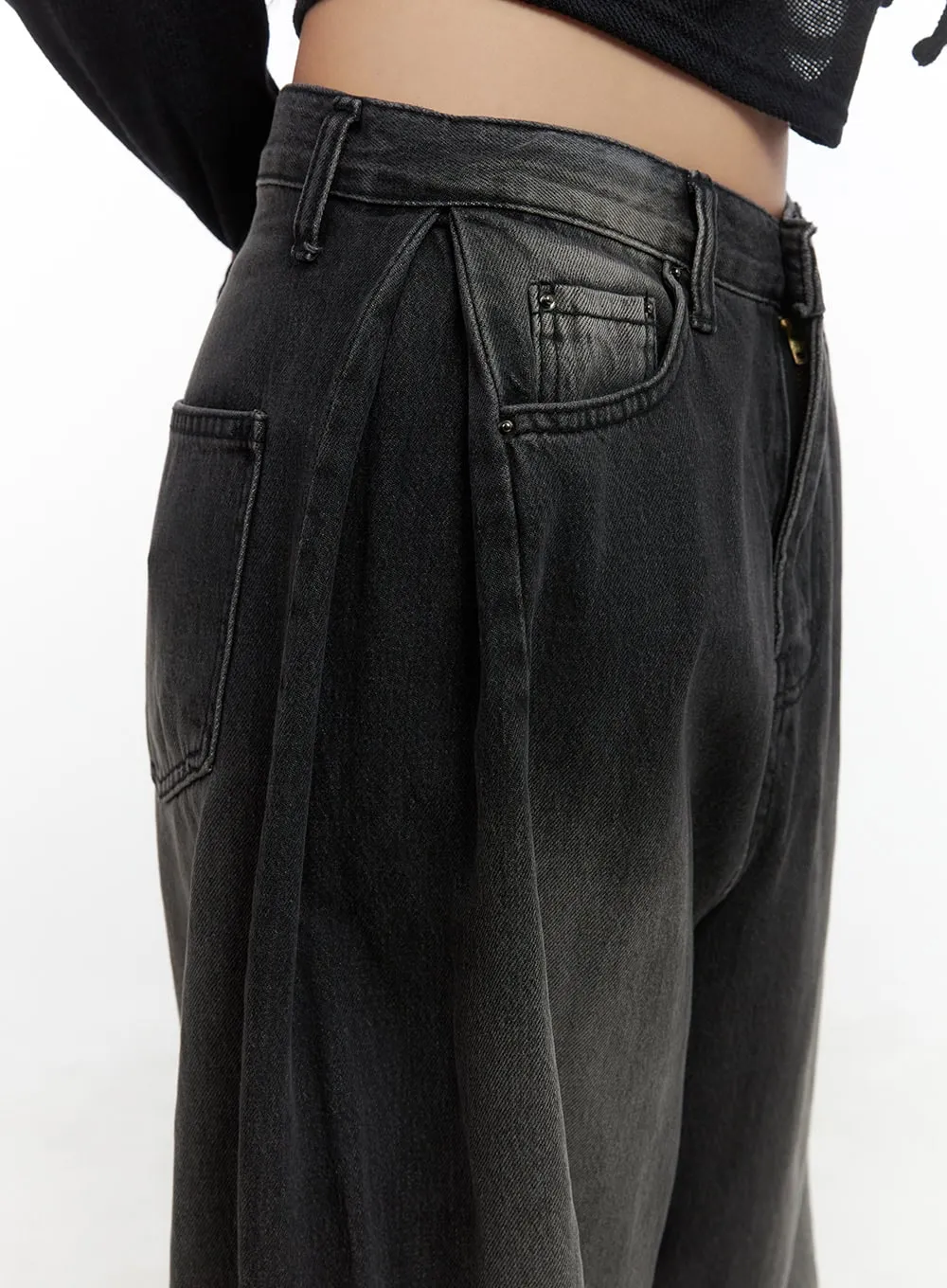 Margo Wide Fit Washed Denim Jeans CO417 sold by Lewkin product image thumbnail 3