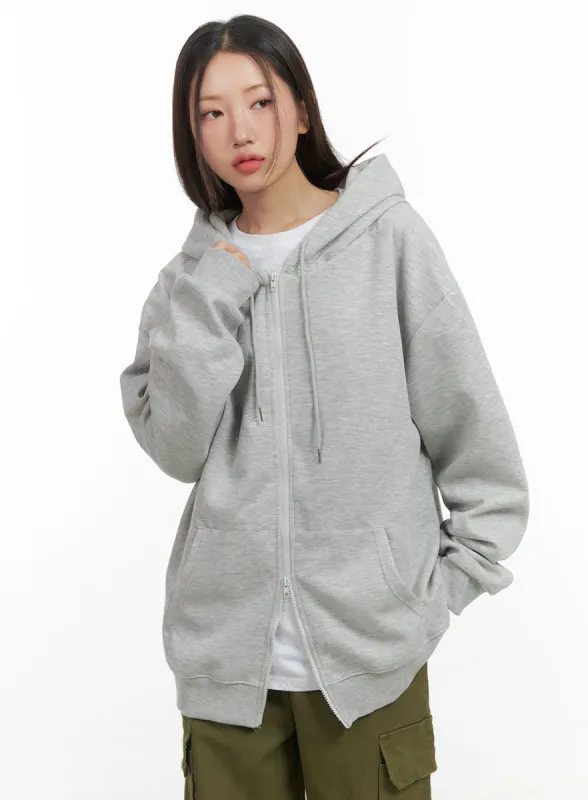 Two-Way Zipper Hoodie CO417 sold by Lewkin