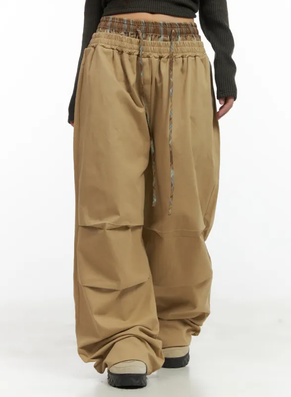 Two-Layer Check Print PantsCO417 sold by Lewkin