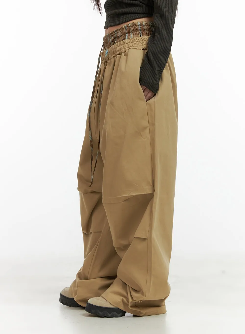 Two-Layer Check Print PantsCO417 sold by Lewkin product image thumbnail 4