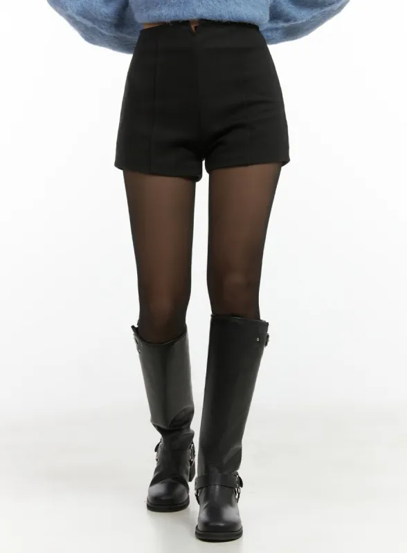 Solid Slim Fit Shorts CO417 sold by Lewkin