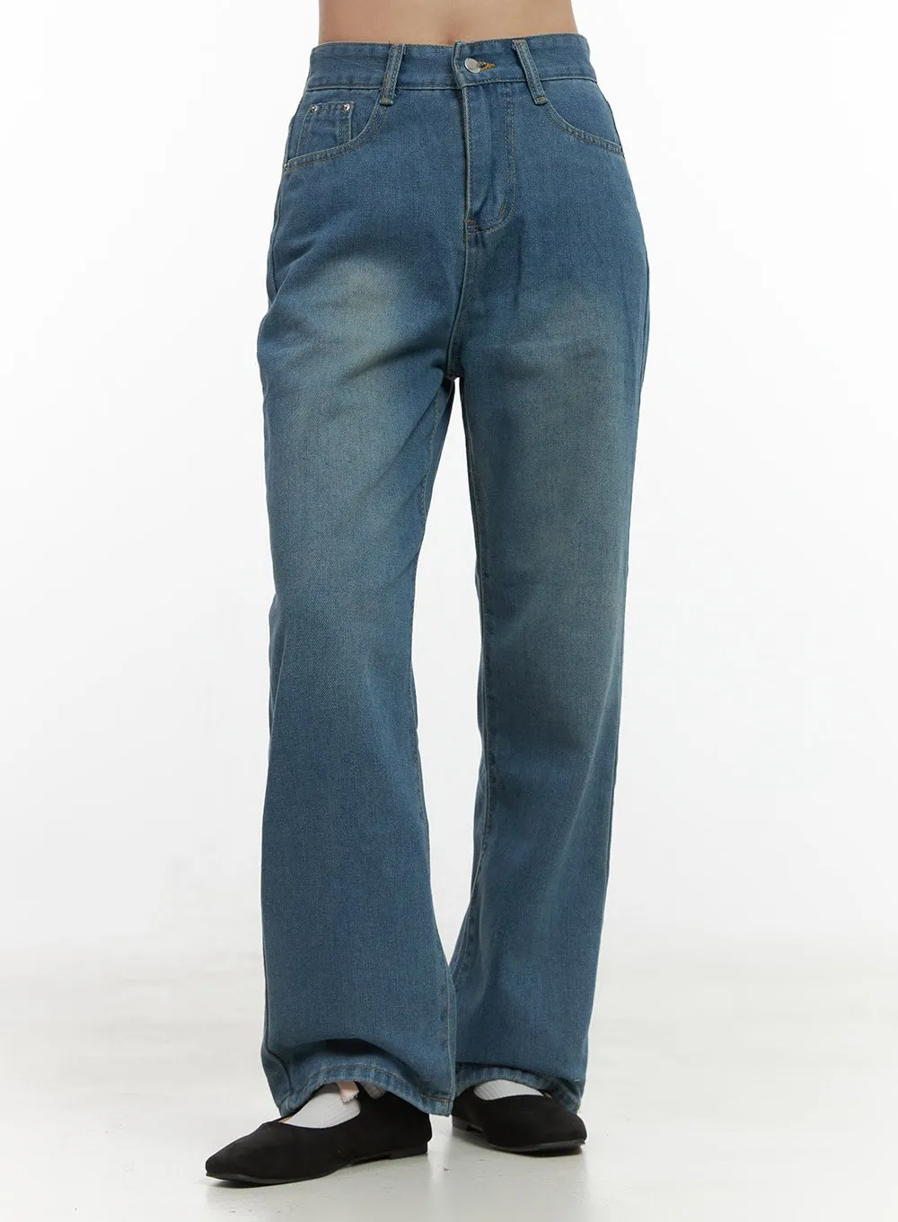 Lyla Washed Dream Wide-Leg Jeans OO421 sold by Lewkin