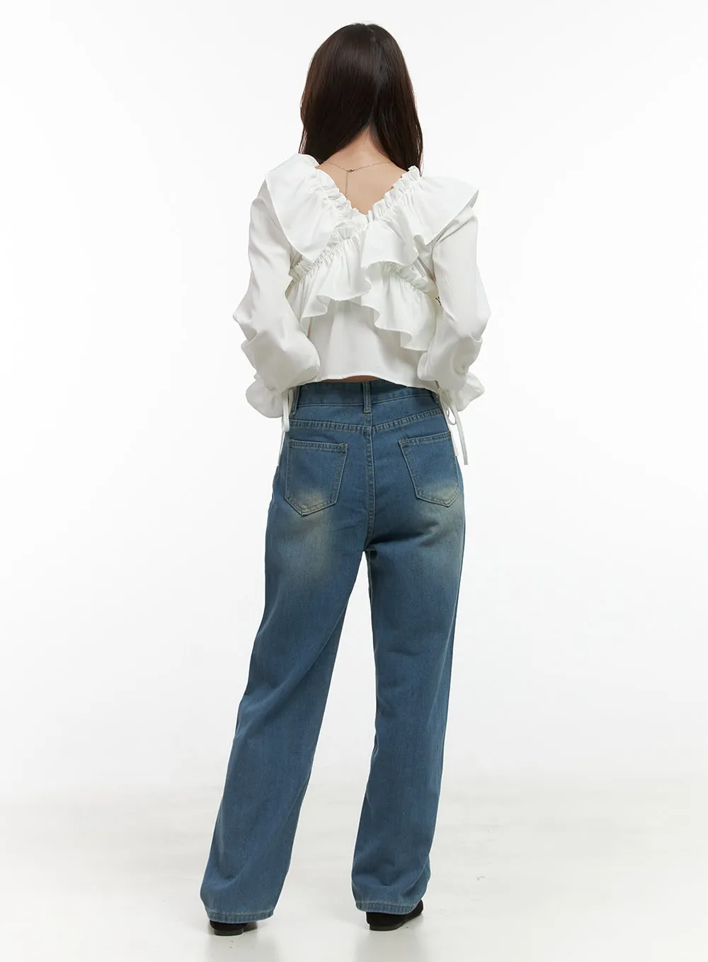 Lyla Washed Dream Wide-Leg Jeans OO421 sold by Lewkin product image thumbnail 5
