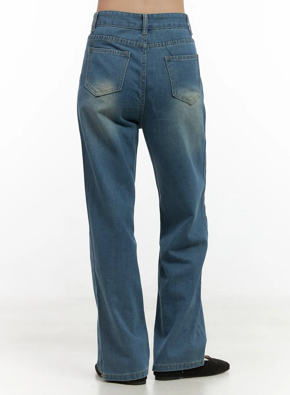 Lyla Washed Dream Wide-Leg Jeans OO421 sold by Lewkin product image thumbnail 4