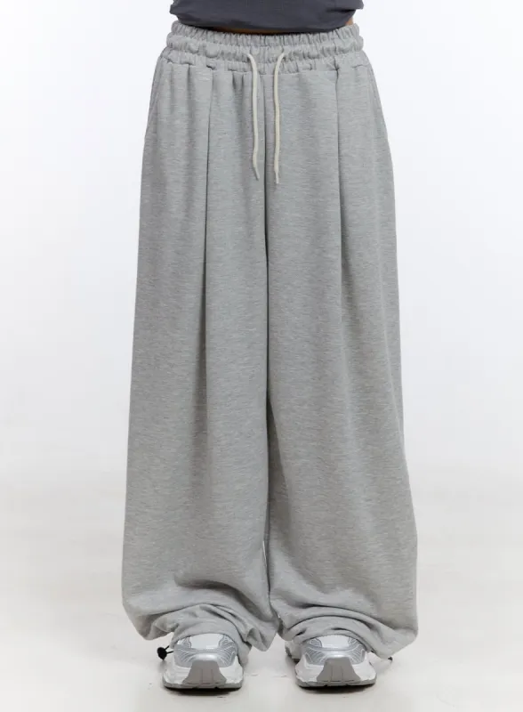 String Pintuck Wide Sweatpants CO419 sold by Lewkin
