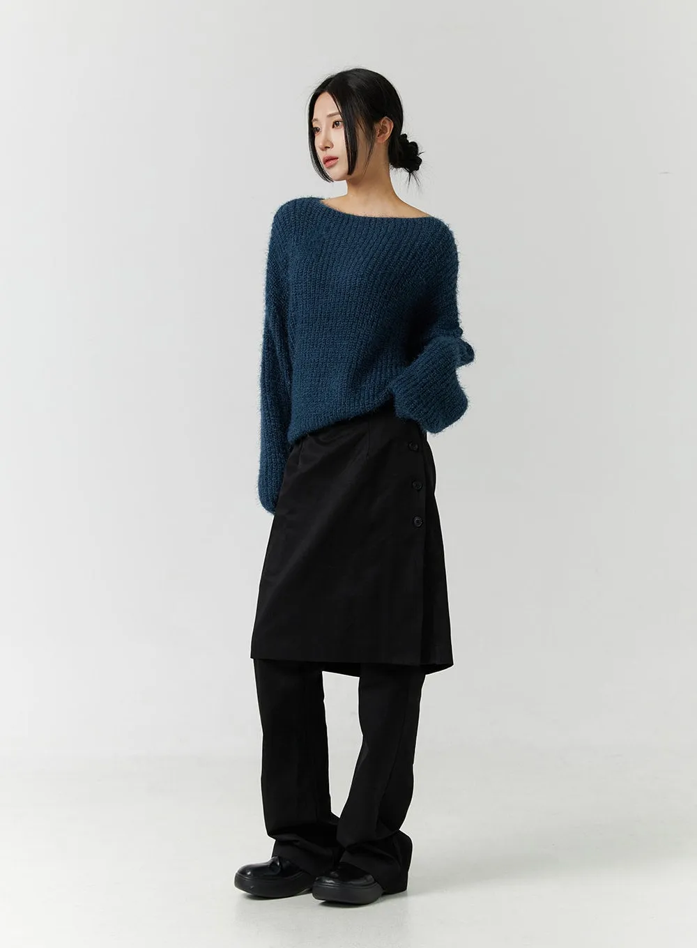 Soft Boat Neck Knit Sweater CN329 sold by Lewkin product image thumbnail 4