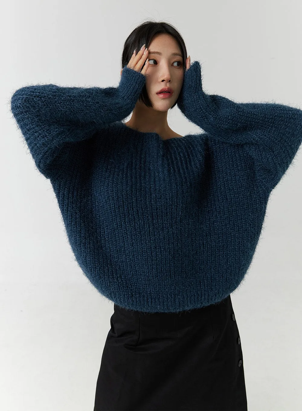 Soft Boat Neck Knit Sweater CN329 sold by Lewkin product image thumbnail 2