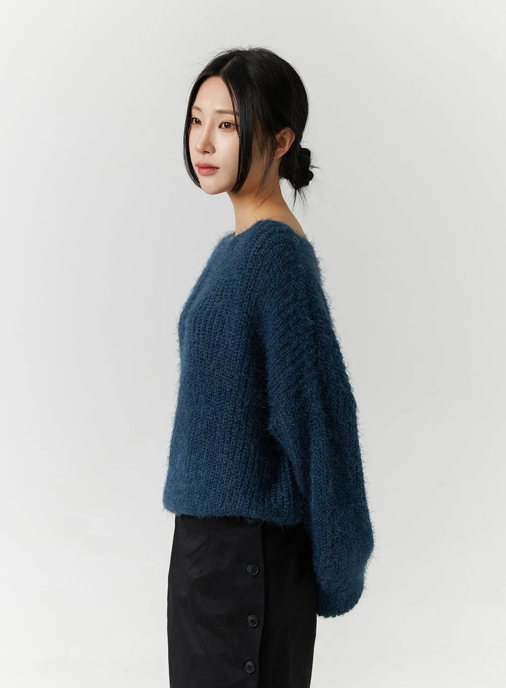 Soft Boat Neck Knit Sweater CN329 sold by Lewkin product image thumbnail 5