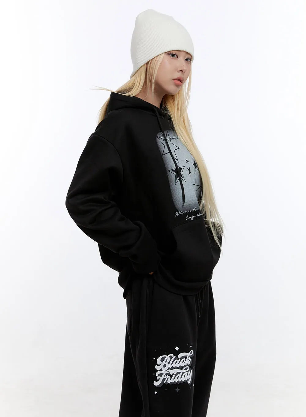 Oversized Star Graphic Hoodie CO422 sold by Lewkin product image thumbnail 4