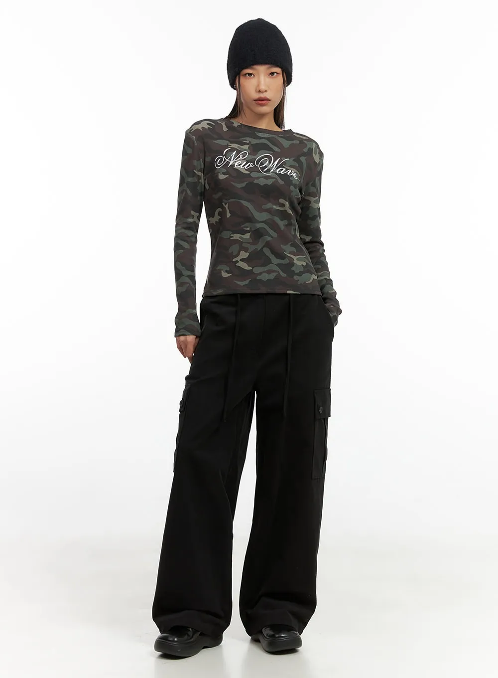 Camo Chic Long-Sleeve Tee CO424 sold by Lewkin product image thumbnail 2