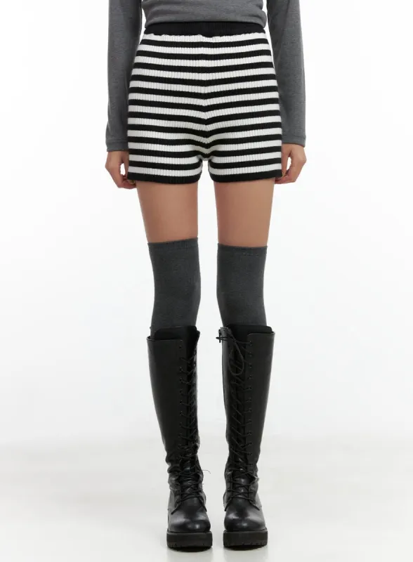 Stripe Knit Shorts CO424 sold by Lewkin