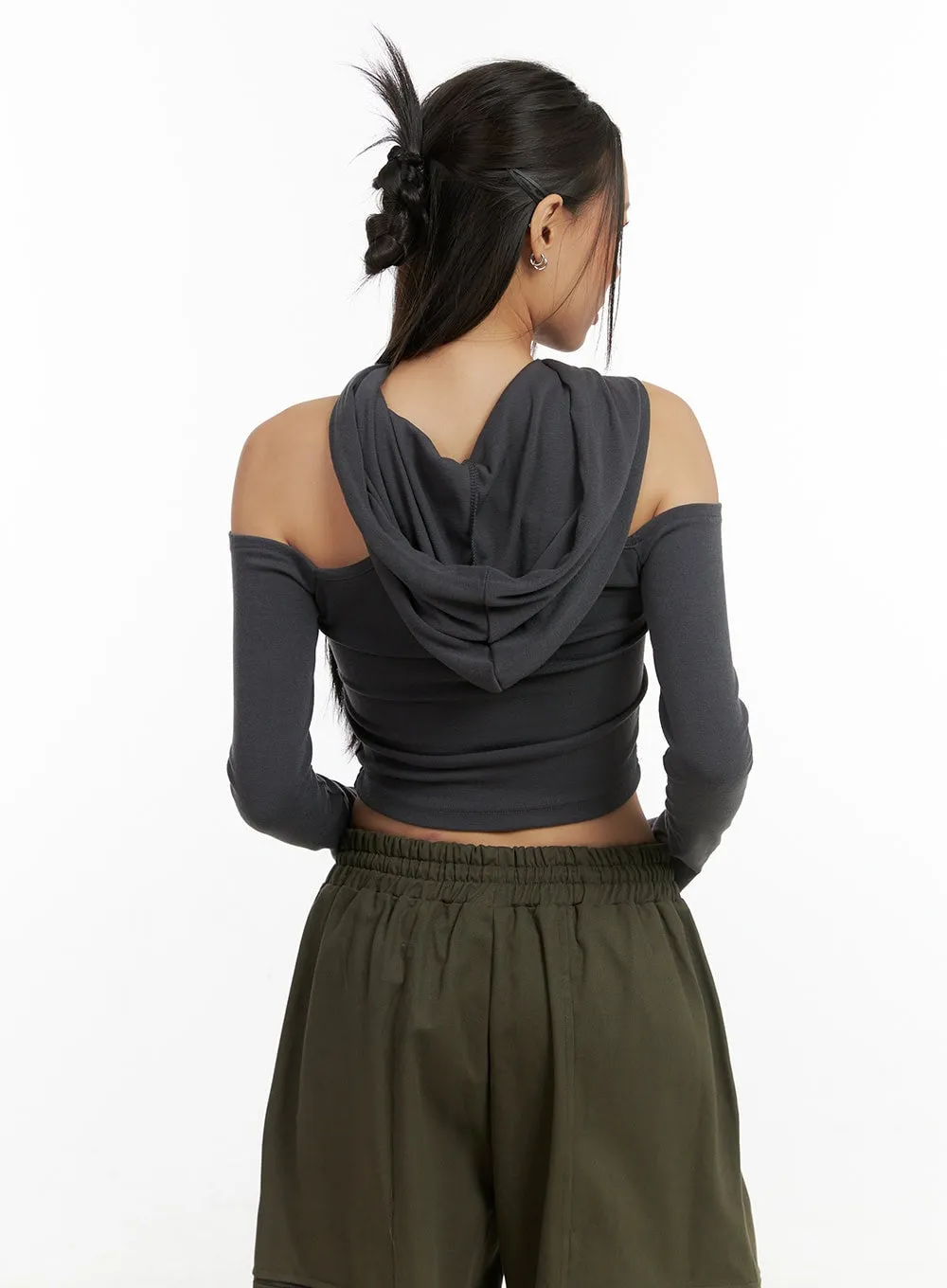 Twist Hooded Long-Sleeve Top CO424 sold by Lewkin product image thumbnail 4