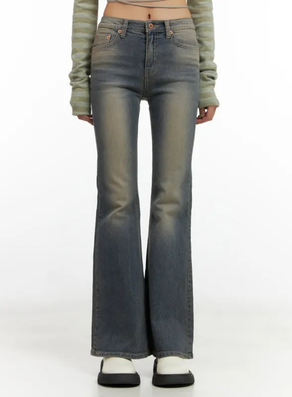 Lydia Slim Washed Bootcut Jeans CO424 sold by Lewkin