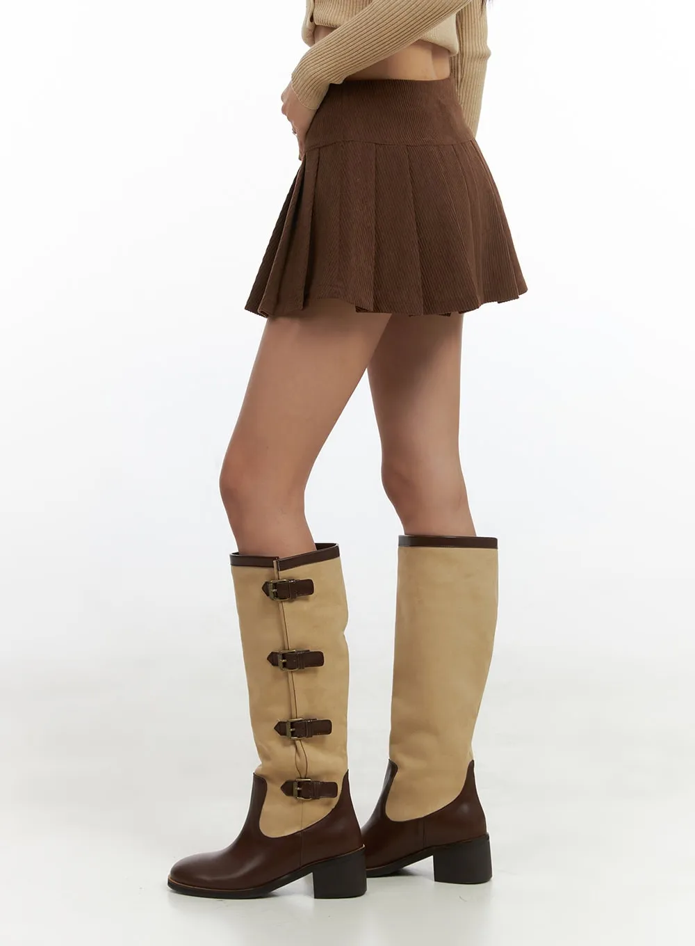 Pleated Corduroy Mini Skirt CO424 sold by Lewkin product image thumbnail 3