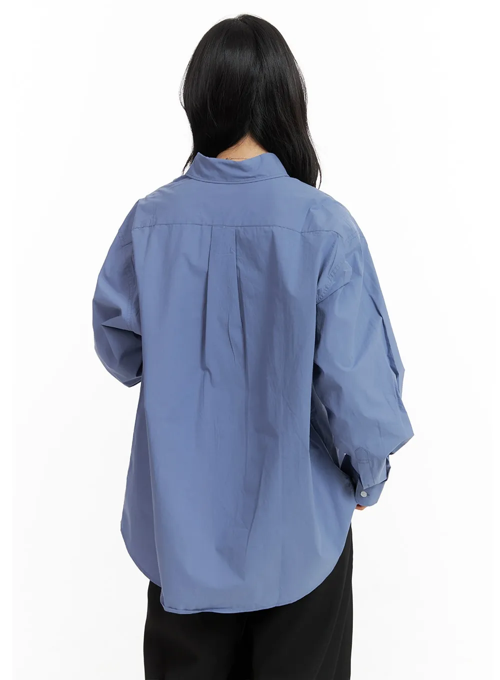 Basic Long Sleeve Button-Up OM412 sold by Lewkin product image thumbnail 4
