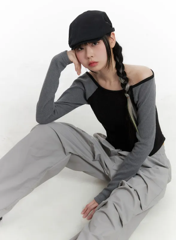 Jersey Raglan Sleeve Crop Tee OM426 sold by Lewkin