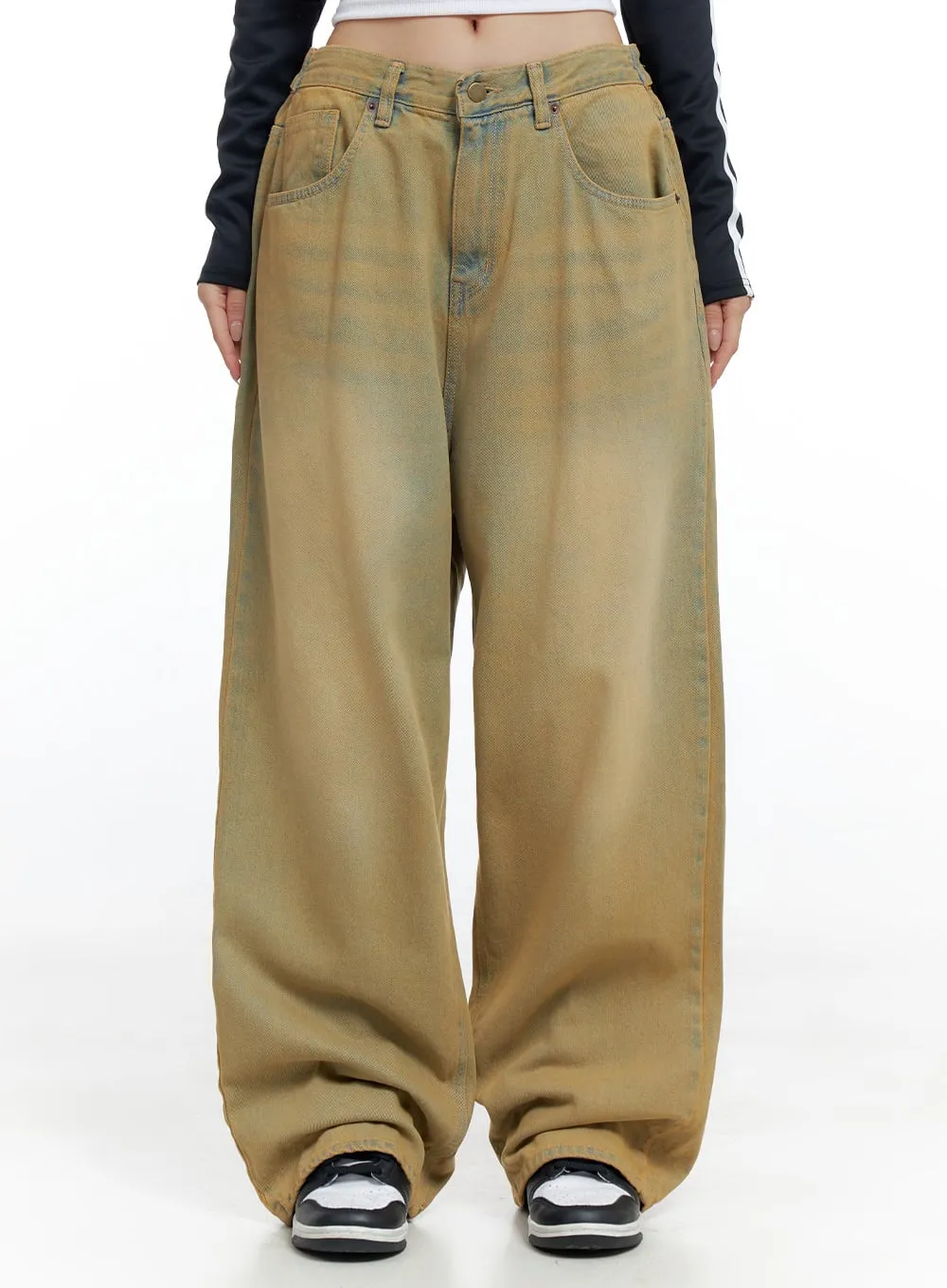 Anasis Yellow Vintage Wide Jeans CO425 sold by Lewkin