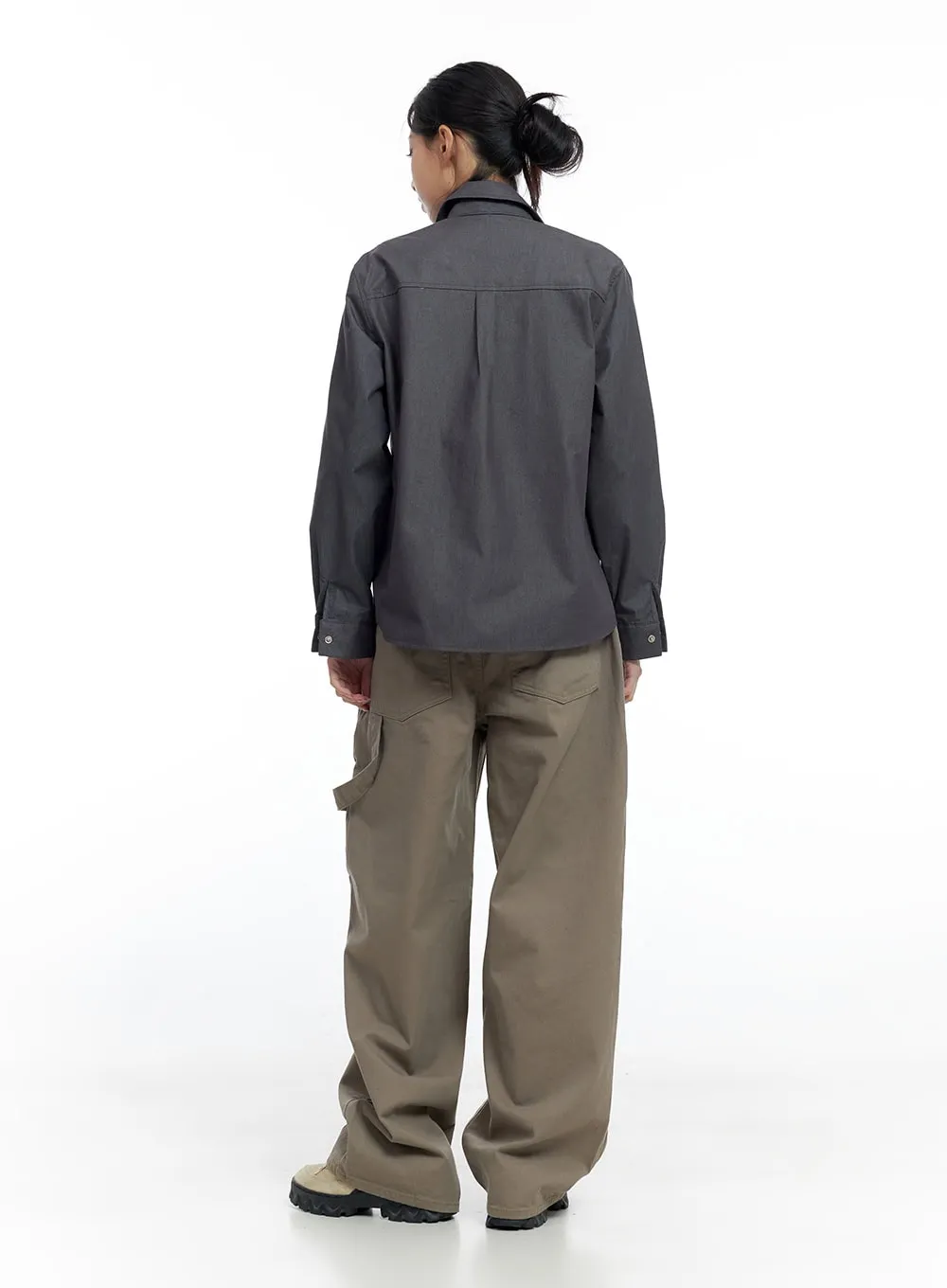 Collared Denim Pocket Shirt CO426 sold by Lewkin product image thumbnail 4