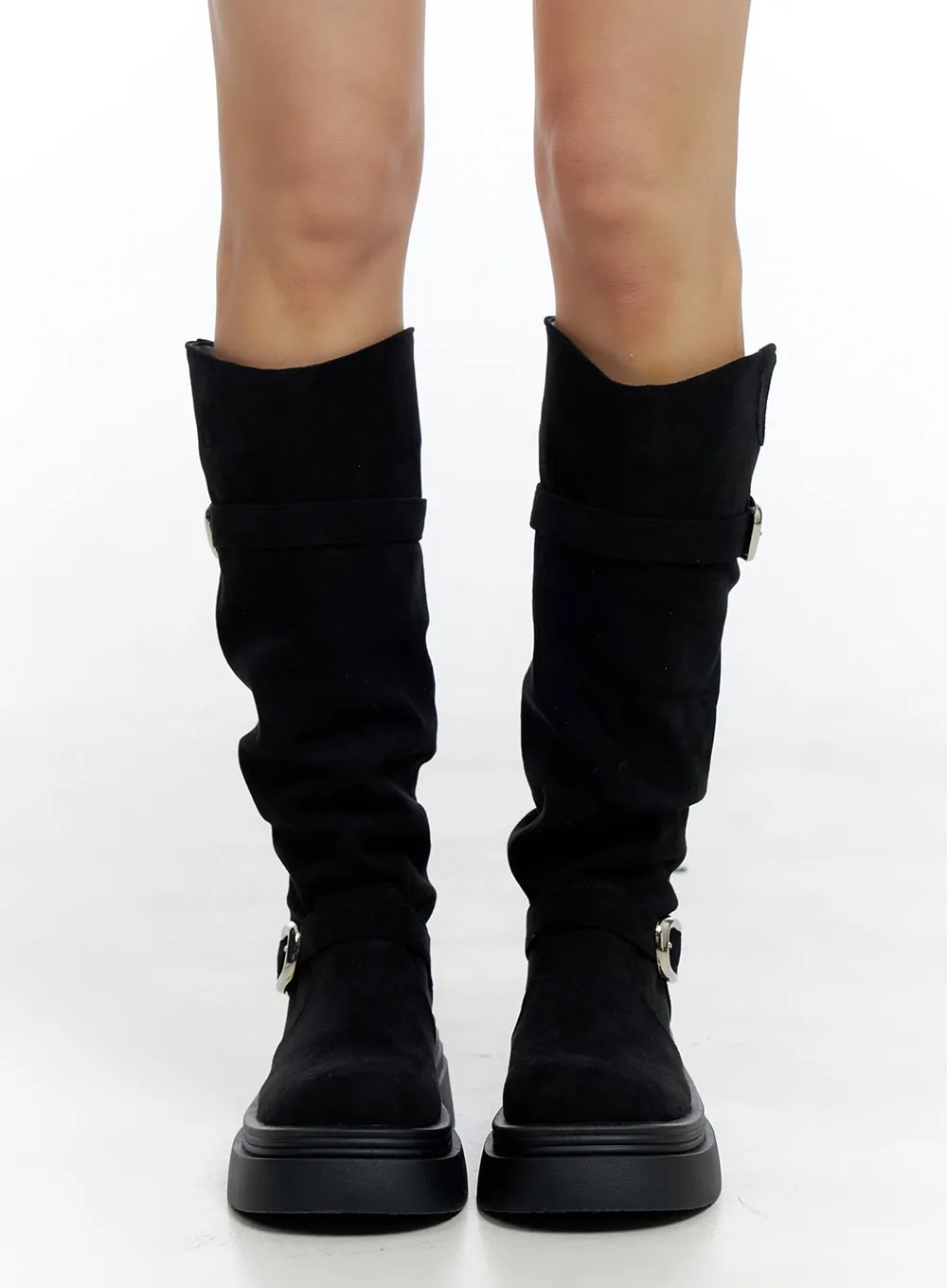 Buckle Platform Long Boots CO426 sold by Lewkin product image thumbnail 2