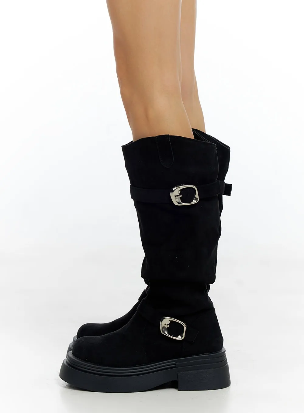 Buckle Platform Long Boots CO426 sold by Lewkin product image thumbnail 3