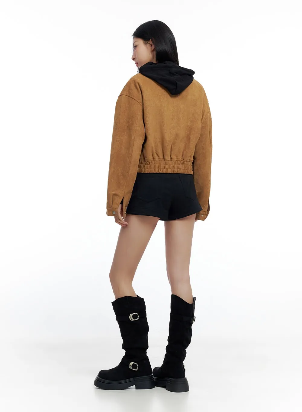 Suede Zip Up Jacket CO426 sold by Lewkin product image thumbnail 4