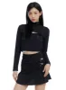 Striped Cut-Out Crop Top CO426 sold by Lewkin