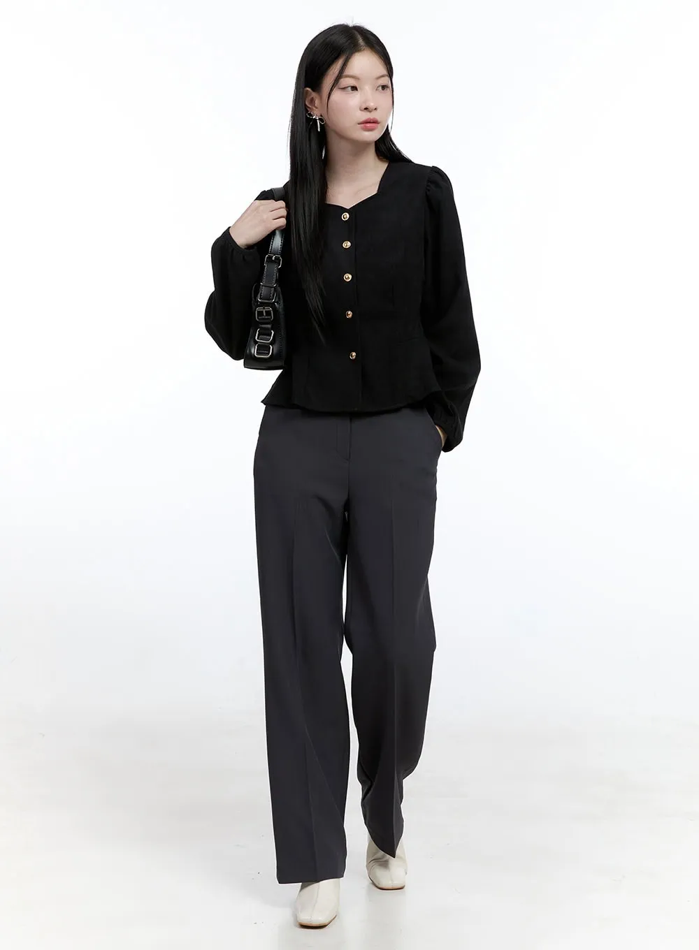 Buckle Chic Shoulder Bag OO429 sold by Lewkin product image thumbnail 4