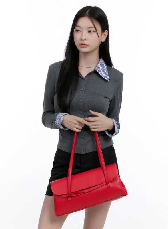 Ribbon Charm Shoulder Bag OO429 sold by Lewkin
