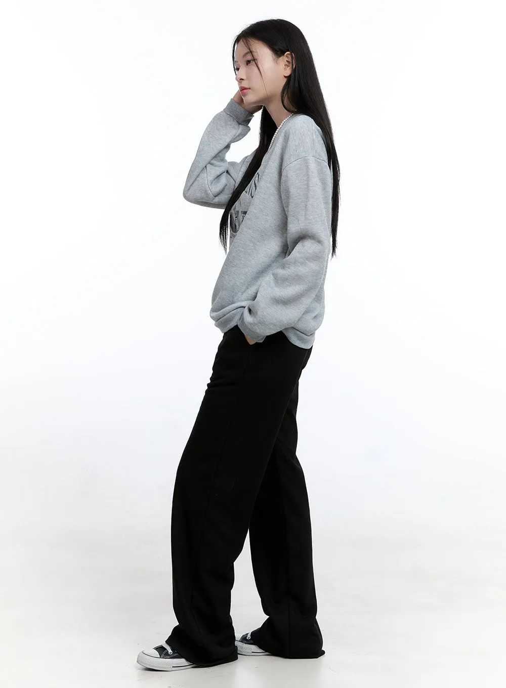 Wide-Fit Solid Sweatpants OO429 sold by Lewkin product image thumbnail 4