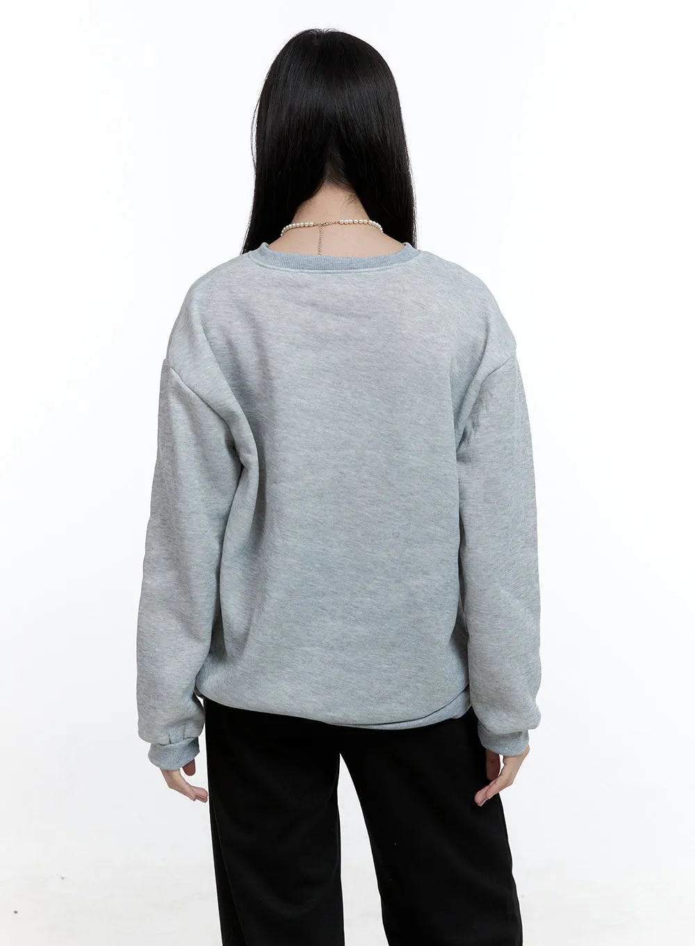 Graphic Long-Sleeve Crewneck Sweater OO429 sold by Lewkin product image thumbnail 5
