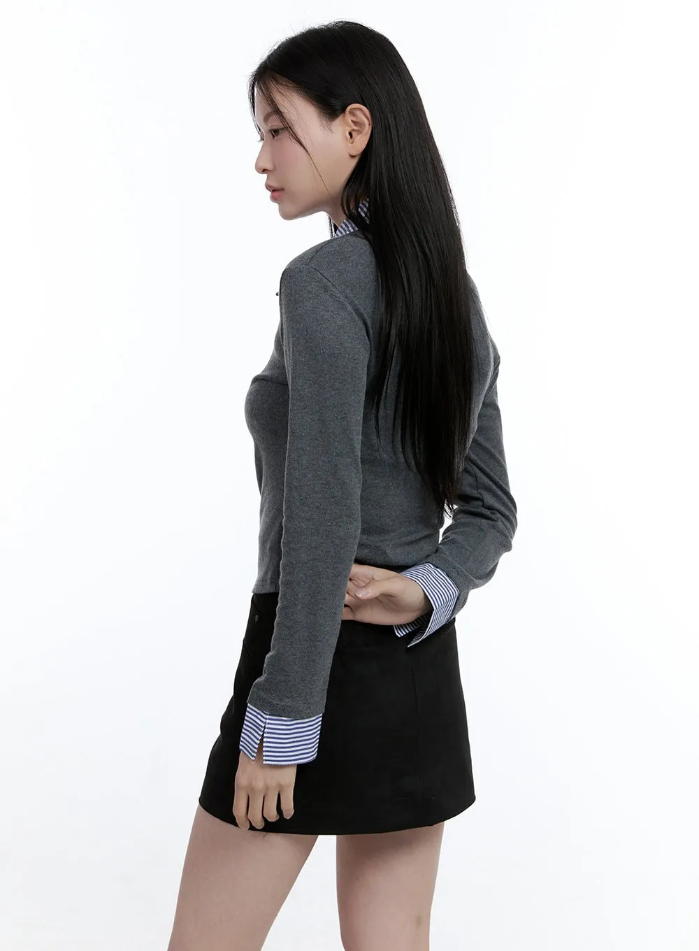Slim-Fit Collared Shirt OO429 sold by Lewkin product image thumbnail 5