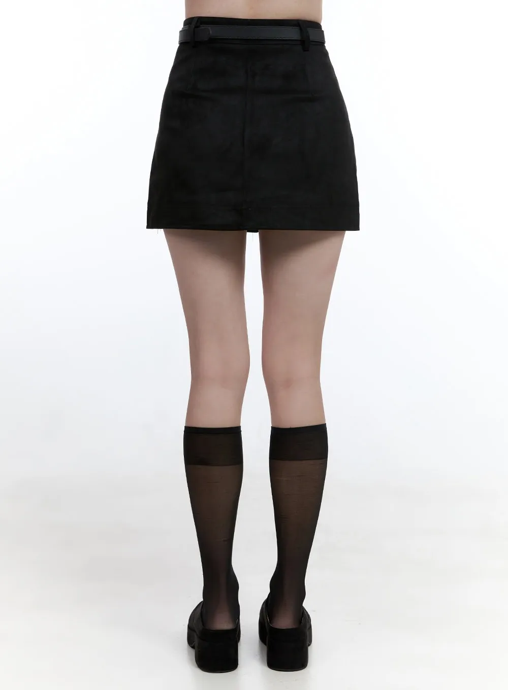 Suede Mini Skirt OO429 sold by Lewkin product image thumbnail 5