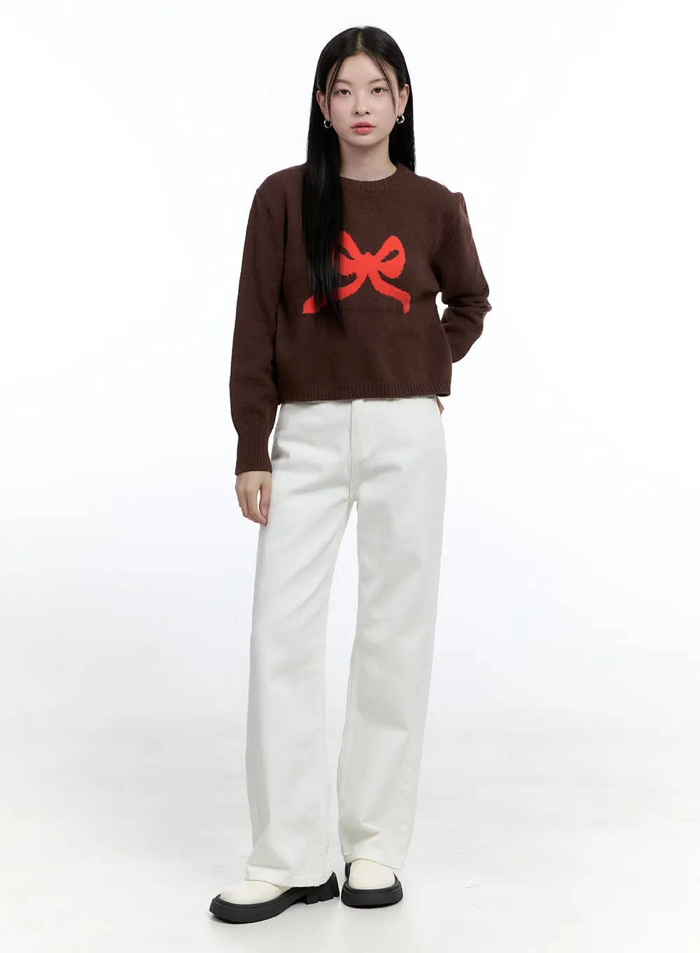 Graphic Ribbon Round-Neck Knit OO429 sold by Lewkin product image thumbnail 2