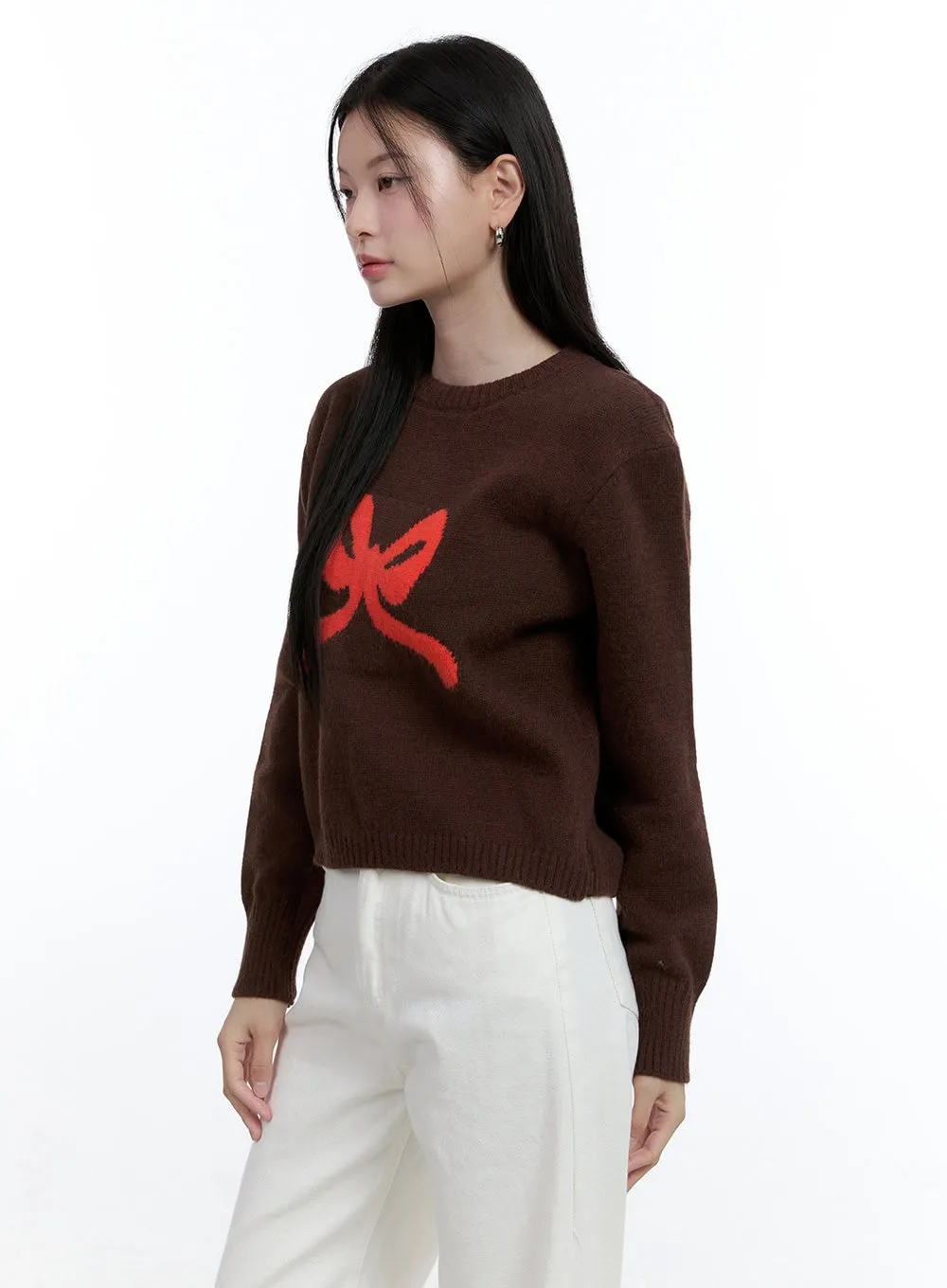 Graphic Ribbon Round-Neck Knit OO429 sold by Lewkin product image thumbnail 5