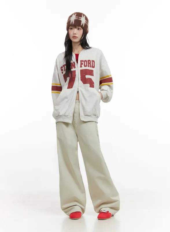 Solid Wide-Fit Pants IO430 sold by Lewkin