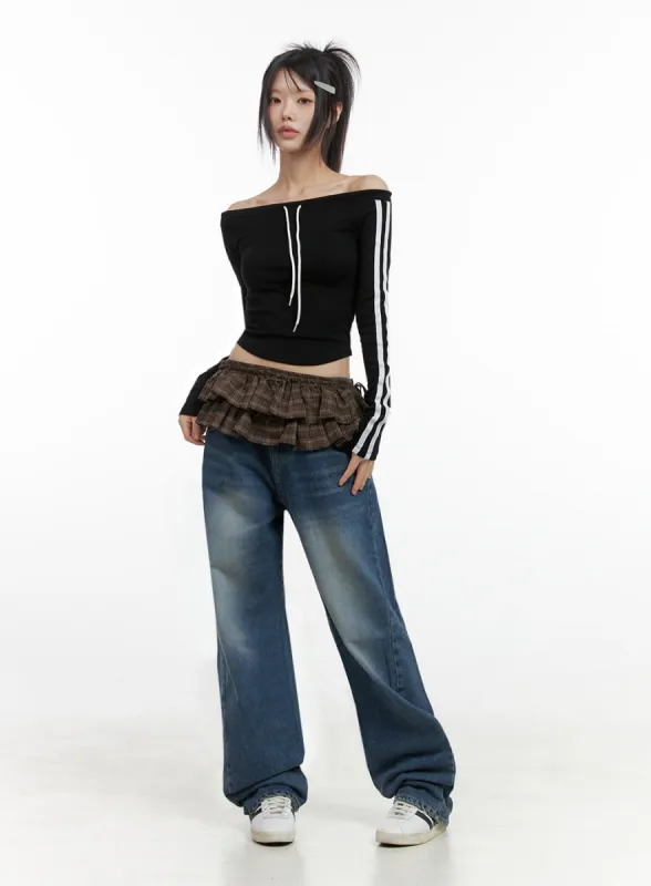 Jade Washed Wide-Leg Jeans IO430 sold by Lewkin