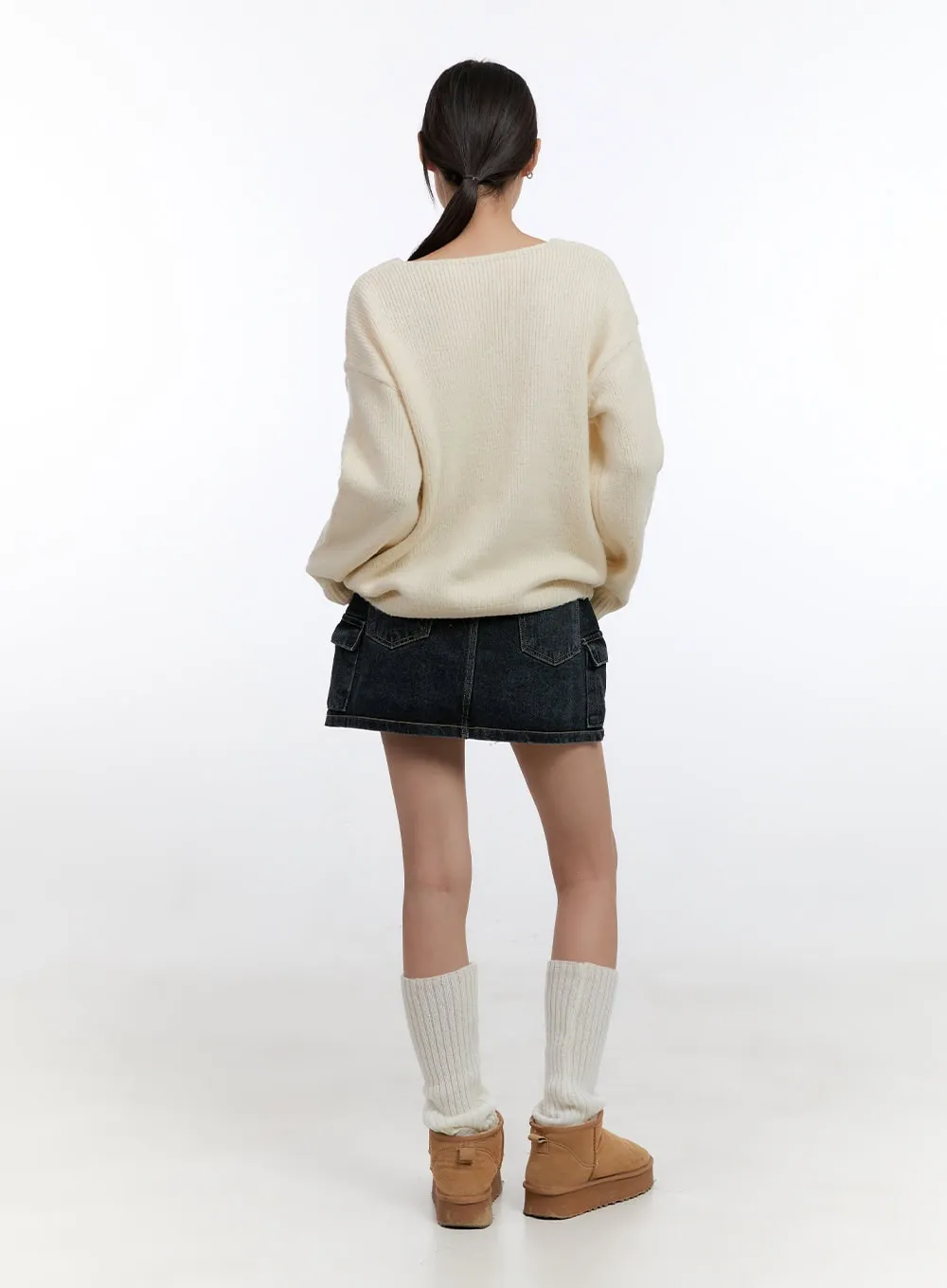 Denim Pocket Mini Skirt CO431 sold by Lewkin product image thumbnail 5