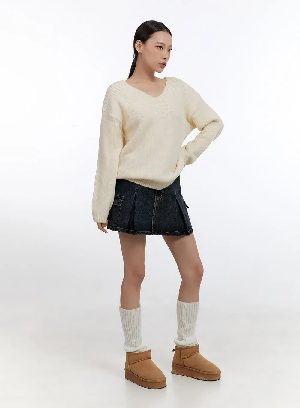 Denim Pocket Mini Skirt CO431 sold by Lewkin product image thumbnail 3