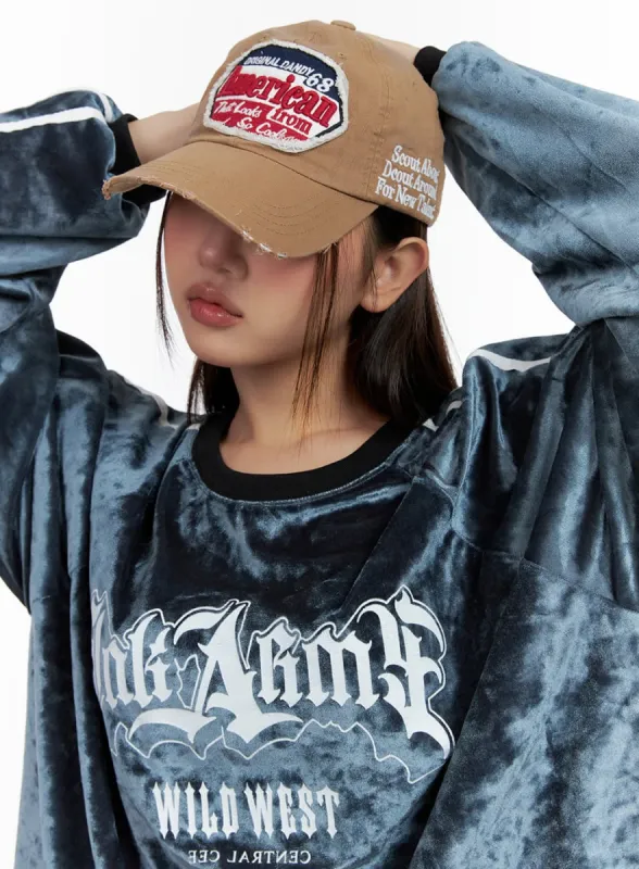 Distressed Patch Cap CN401 sold by Lewkin
