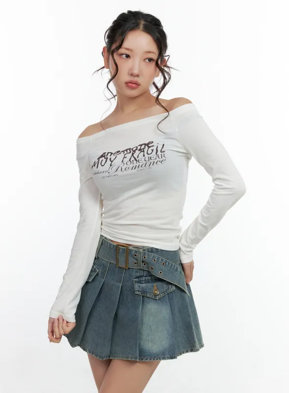 Chic Graphic Off Shoulder Top CN401 sold by Lewkin