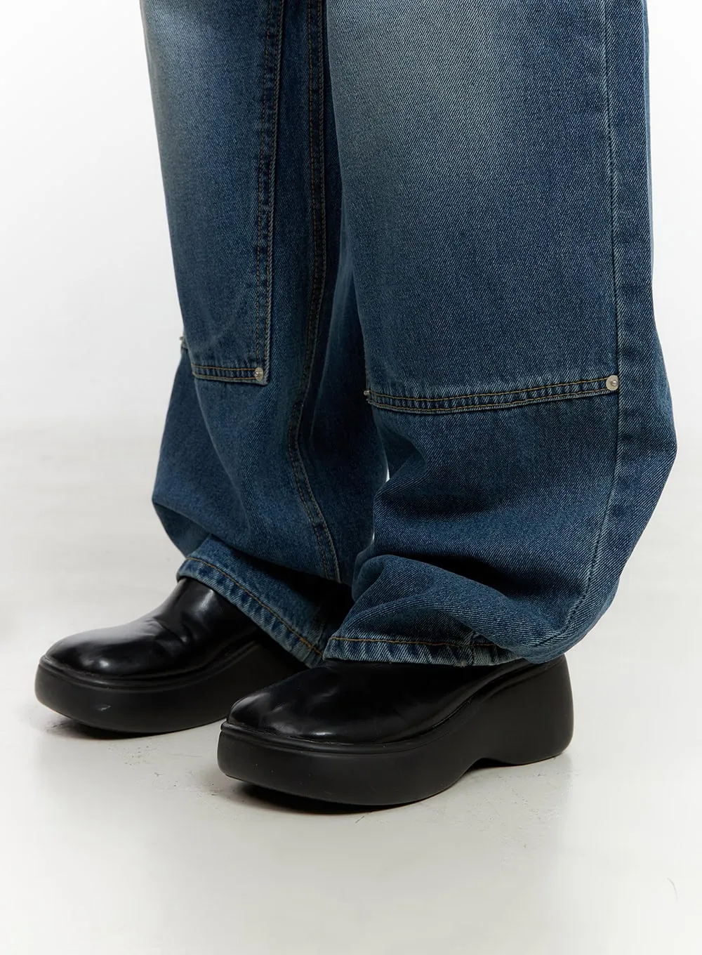 Siena Stitch Wide Leg Jeans CN401 sold by Lewkin product image thumbnail 4