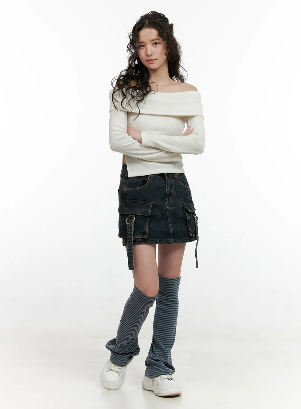 Off Shoulder Slim Fit Top ON404 sold by Lewkin product image thumbnail 2