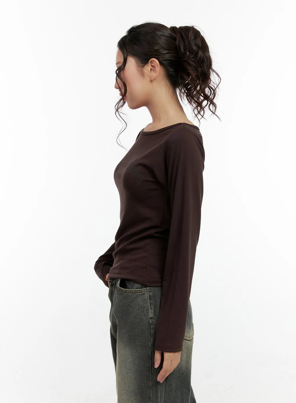 Printed Boat Neck Long Sleeve Shirt CN404 sold by Lewkin product image thumbnail 4