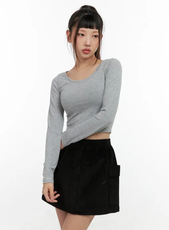 Classic Scoop Neck Crop Top CN404 sold by Lewkin