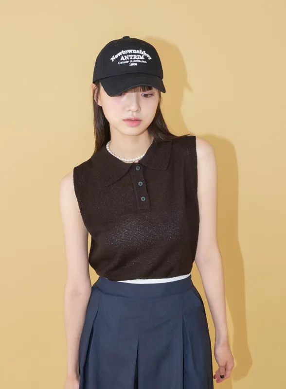 New Town Lettered Cotton Baseball Cap OU13 sold by Lewkin