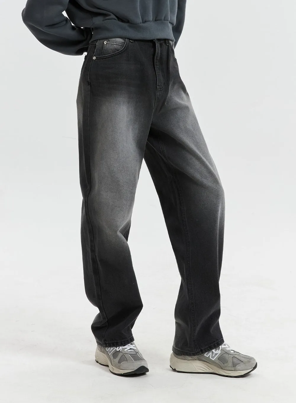 Mid-Rise Long Length Straight Cut Jeans CD320 sold by Lewkin product image thumbnail 5