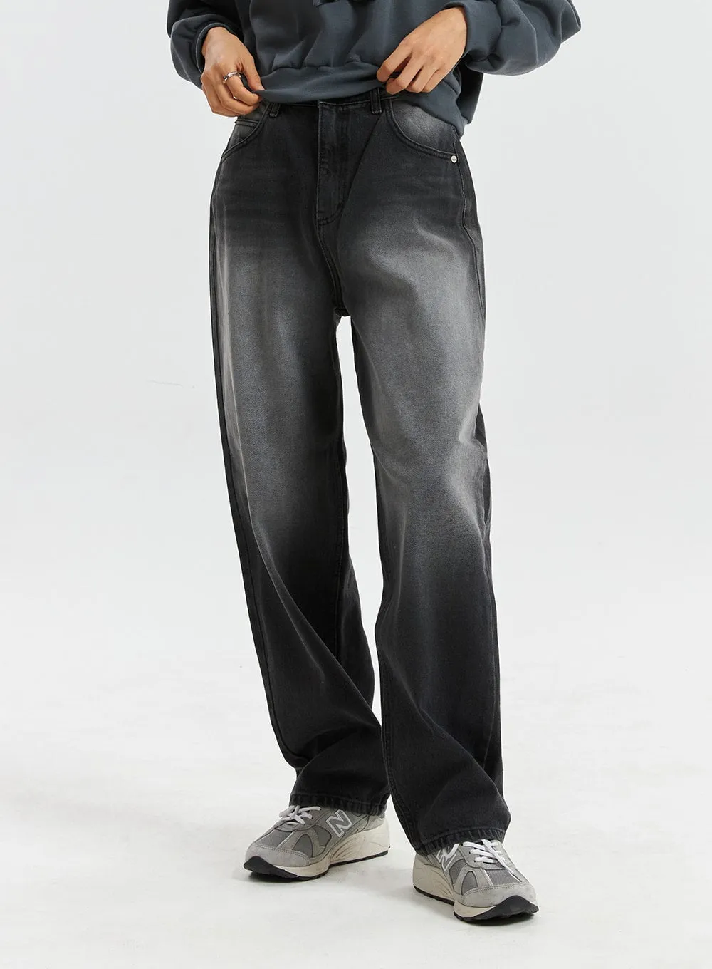 Mid-Rise Long Length Straight Cut Jeans CD320 sold by Lewkin product image thumbnail 4