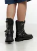 Buckle Faux Leather Midi Boots OL408 sold by Lewkin