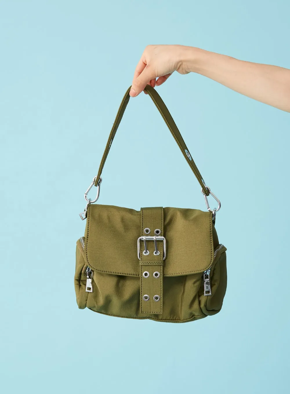 Side Pocketed Belted Bag BU12 sold by Lewkin